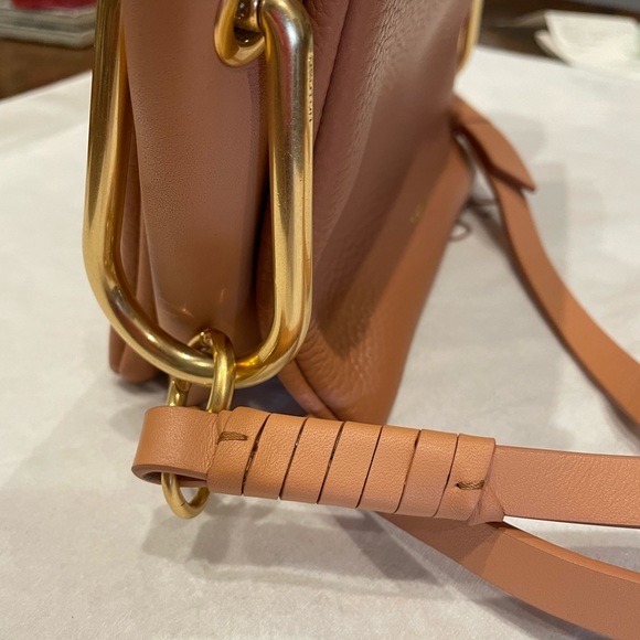 Genuine Oroton cross body in soft tan. - Picture 4 of 7